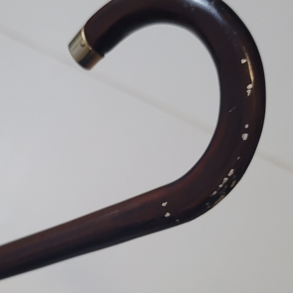 Vintage orange silk unbrella - Picture 6 of 11